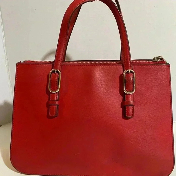 Kate spade red saffiano leather satchel handbag - Picture 2 of 15